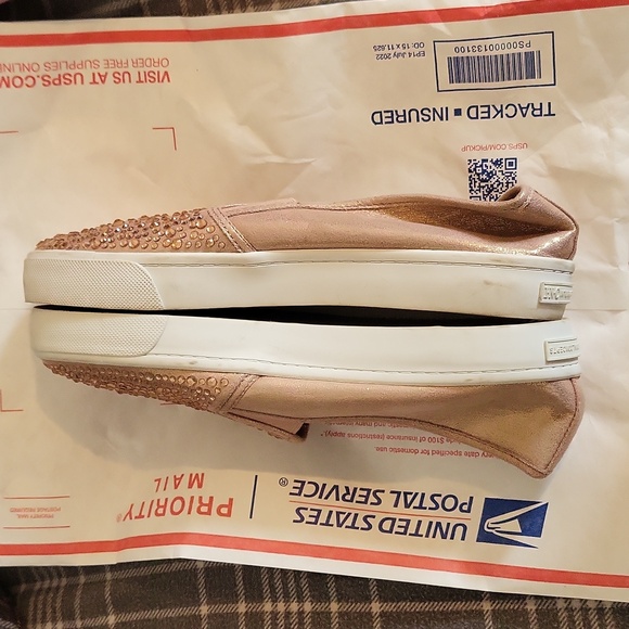 INC International Concepts Womens Size 8.5 Rose Gold, Samme Slip-On Sneakers use - Picture 4 of 4